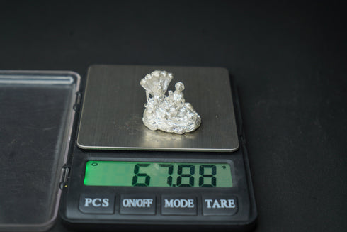 Pure Silver Vishnu Narayana With Lakshmi Idol 67.8g